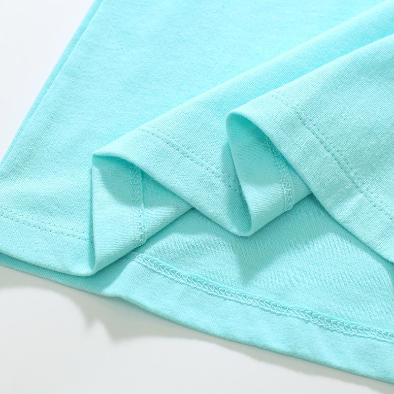 Wind cartoon children's T-shirt girls short-sleeved top summer round neck pure cotton girls T-shirt