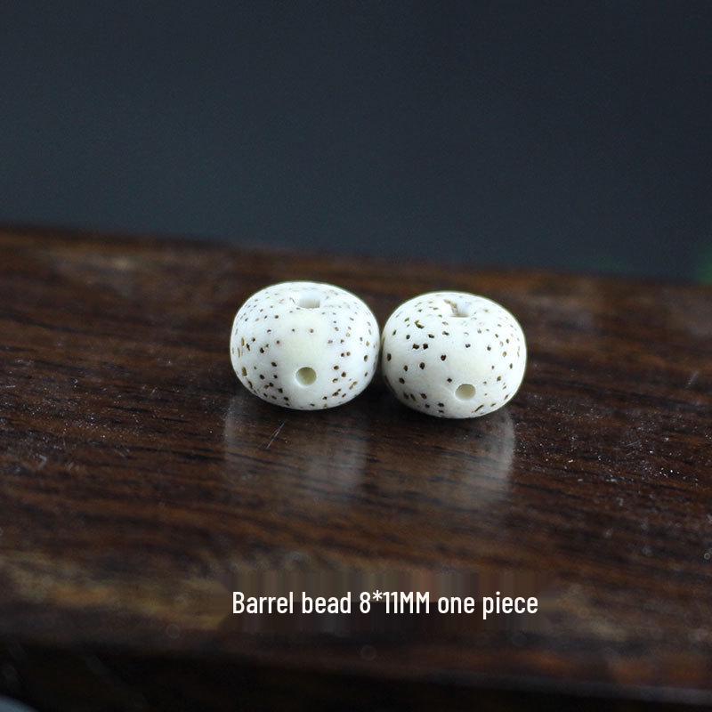 Star and Moon Bodhi Beads: Pure White High-Density 108 Bead Bracelet for DIY Prayer Accessories