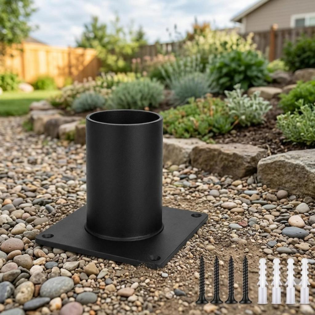 Outdoor PostMounted Fixture Base Adapter Heavy Duty Pier Mounting with Hardware