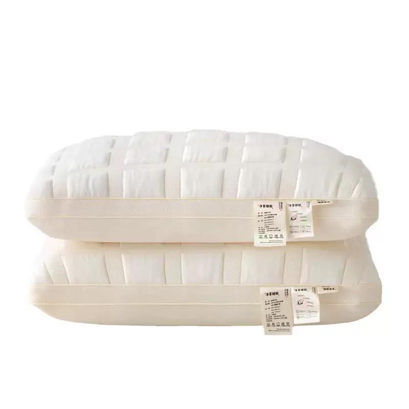 Soft High-Rebound Knit Cotton Pillow Core With Hollow Fiber Fill Hotel-Grade Comfort Adult Single Bed Use