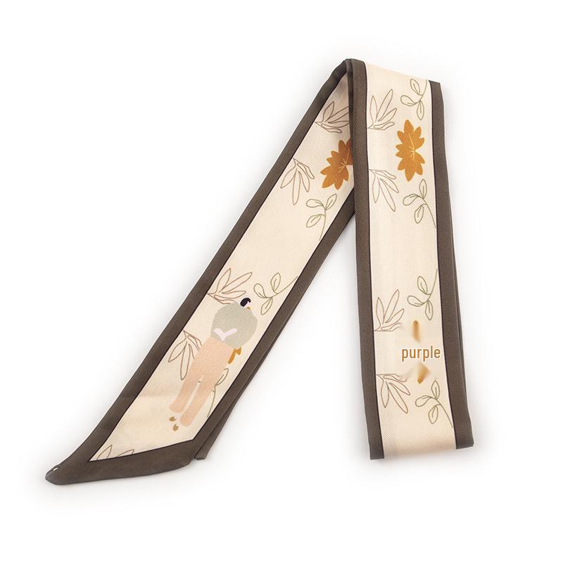 Houndstooth Scarf: Elegant Polyester Ribbon for Bag or Hair Decoration with a Fashionable Flair.