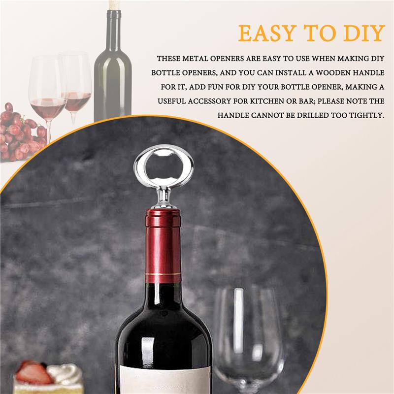 Practical-15Pcs Christmas Bottle Opener Bottle Opener DIY Craft Beer Bottle Opener Blank Bottle Opener For Wood Turning Project, серебряный