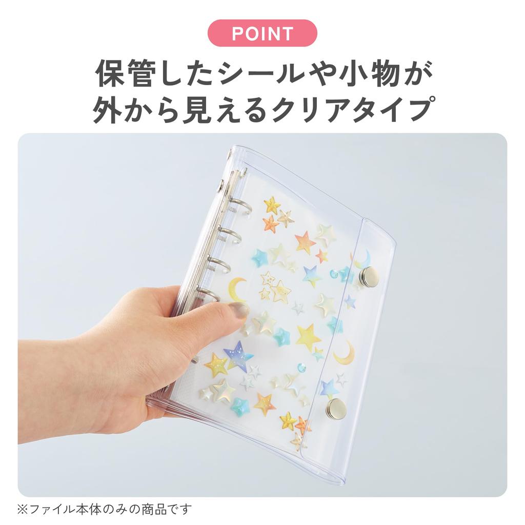 KOKUYO Collection File Sticker A6 Book, size, Transparent, GFU-HB101T