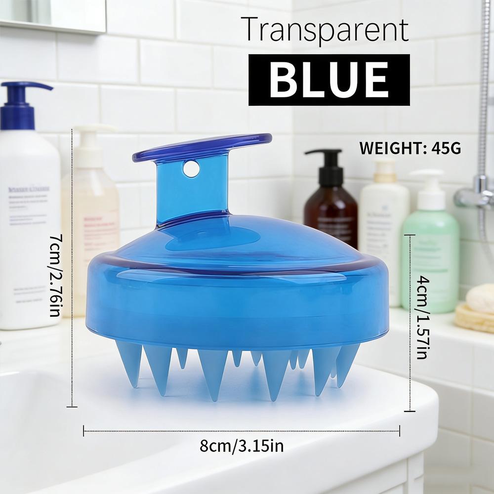 

Soft Silicone Scalp Massager for Sensitive Scalp Shower Hair Care Brush Travel-Friendly синій