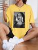 Mona Lisa Drinking Beverages Womens Tshirt Summer Breathable Casual T Shirt Loose Soft Tops Hip Hop Oversize Fashion Clothes