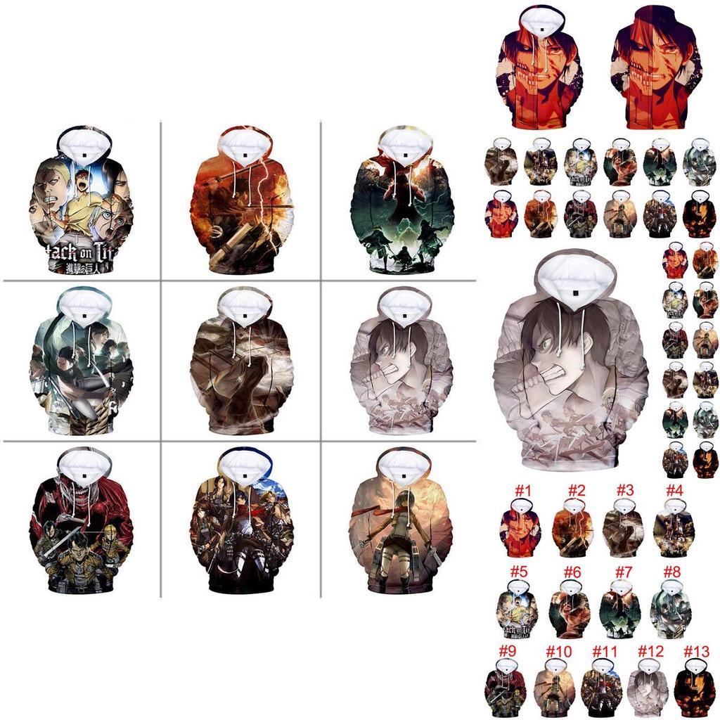 Vibrant Anime Attack On Titan Hoodie Sweatshirt Jacket For Cosplay And Casual Wear