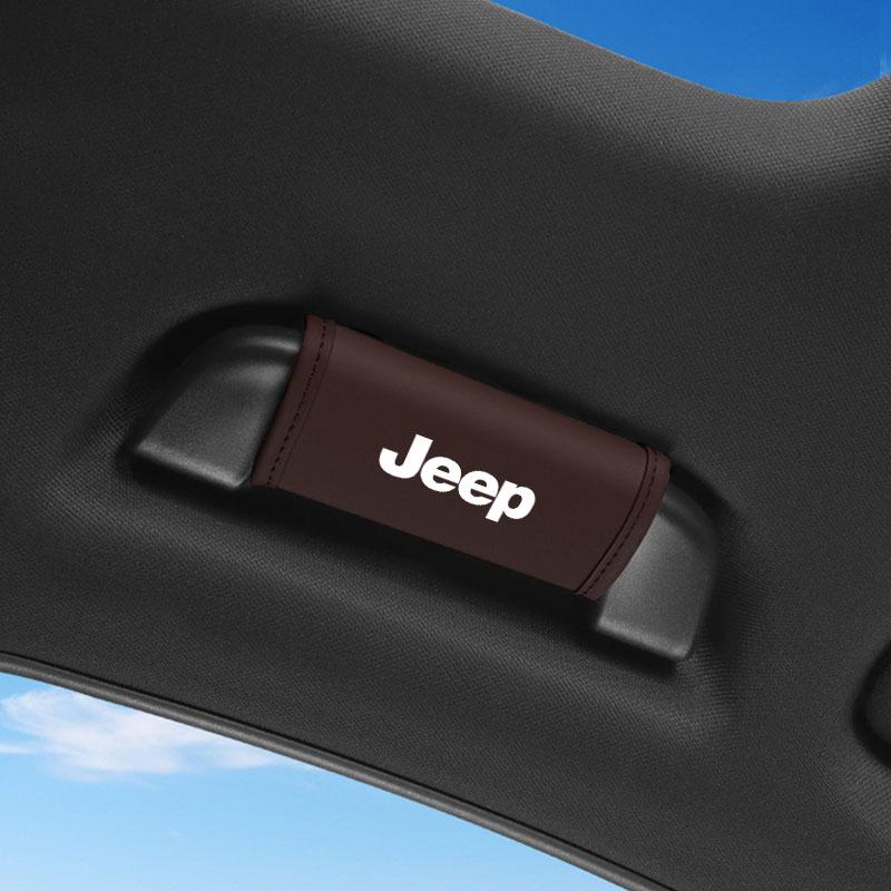 Car Interior Roof Handle Protection Cover Auto Door Pull Hand Brake Handle For JEEP Grand Cherokee WK WK2 KJ KK KL Commander XK Renegade
