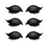 1/2/3/4/5 Pairs Lazy Eye Shadow Eyelash Patch 2-in-1 Eyeshadow Eyelashes Makeup Stickers Reusable Eye Makeup Stickers with False Lashes Shadow