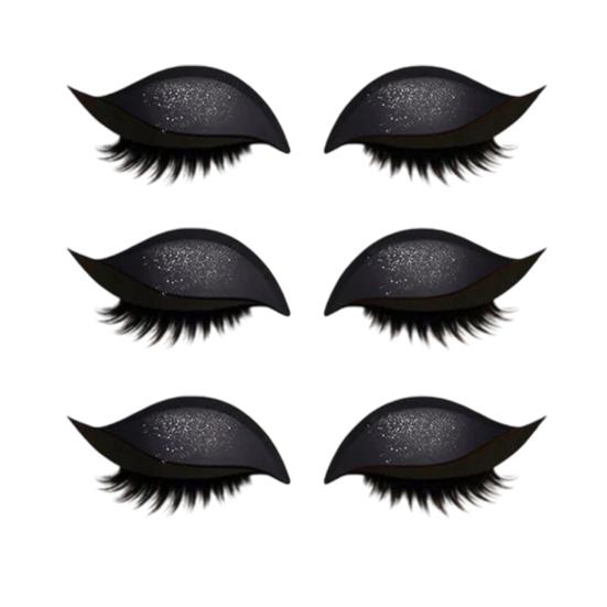 1/2/3/4/5 Pairs Lazy Eye Shadow Eyelash Patch 2-in-1 Eyeshadow Eyelashes Makeup Stickers