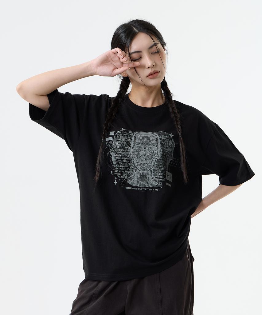 Nasttingijeubeleoldaenmi Digital Human Tee_Black