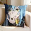 Anime GGot Reincarnated As a SSlime  Pillow Case Square DoubleSided Sofa Cushion Cover Bedroom Bedside Pillow