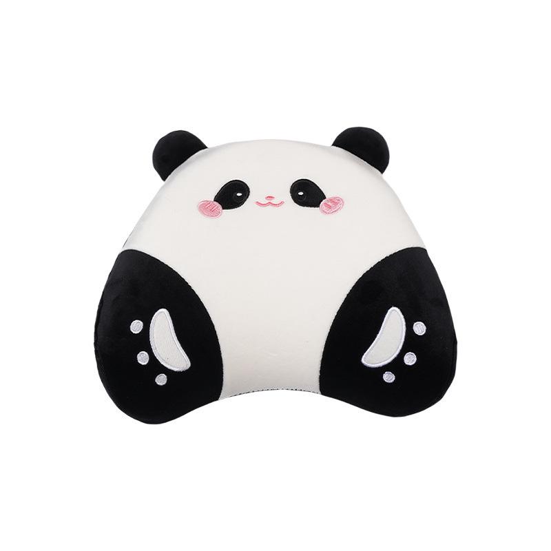 Cartoon Memory Foam Car Neck & Lumbar Support Pillow - Plush & Comfortable, All-Season Universal Fit.