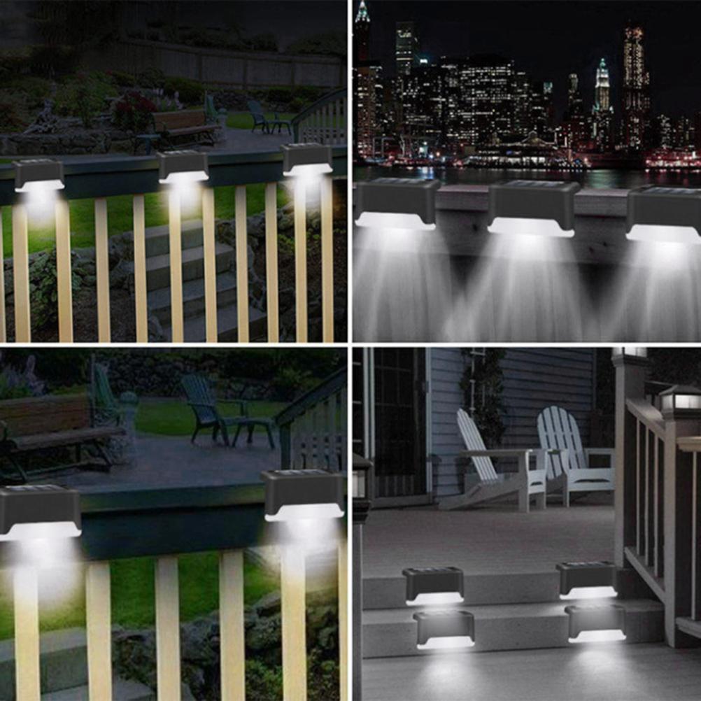 Outdoor Solar Deck Lights Solar Step Lights Waterproof Led Solar Lights White Light for Outdoor