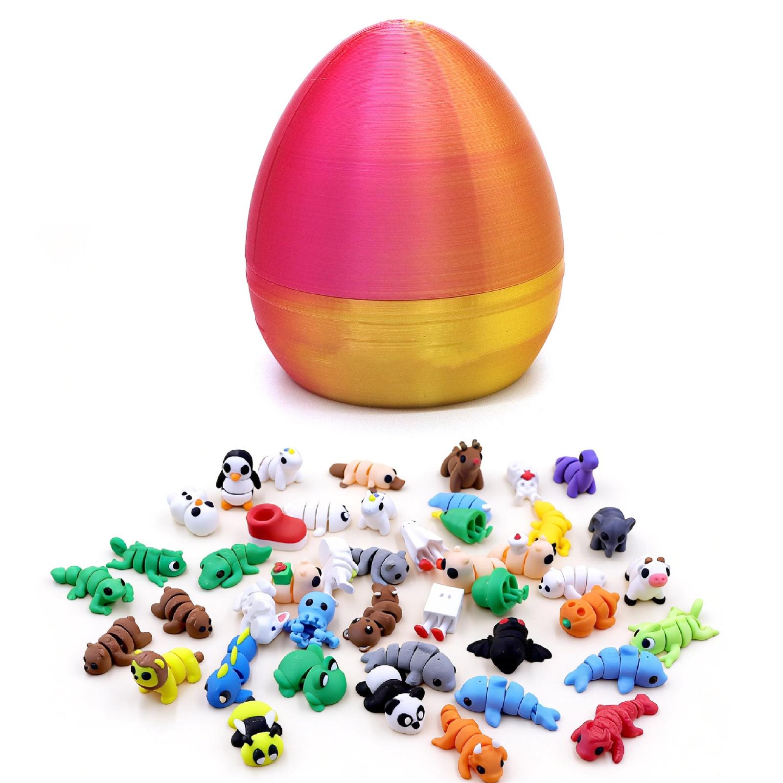 

3D Printing-friendly Gesture Egg Stress Relief Tool, Comes With 10 Random Animal Figures, A Fun Toy, A Gift For Adults, A Novelty Gift.