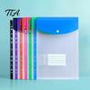 Snap Button Envelope 11 Hole Expanding File Pockets, Reusable PP Document Sleeves, Transparent Tear-resistant Bag Waterproof Organizer for Home Office