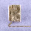 Electroplated Rhinestone Drill Chain: Single Row Metal Claw Chain for DIY Costume Accessories