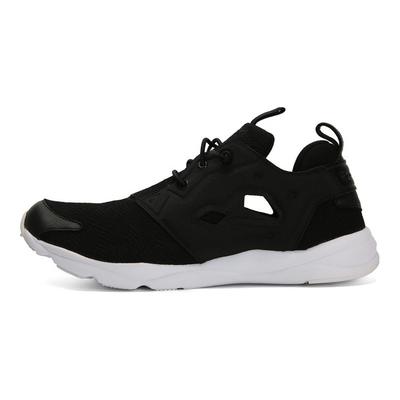 Furylite Knit Round Toe Lace-Up Slip-Resistant Durable Low-Top Casual Shoes Unisex Sneaker Black CN0309