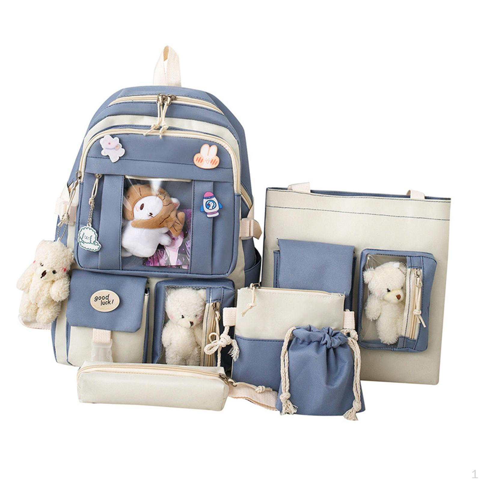 Мультяшный женский рюкзак регулируемые плечевые лямки легкая повседневная сумка дорожная сумка синий 2290₽