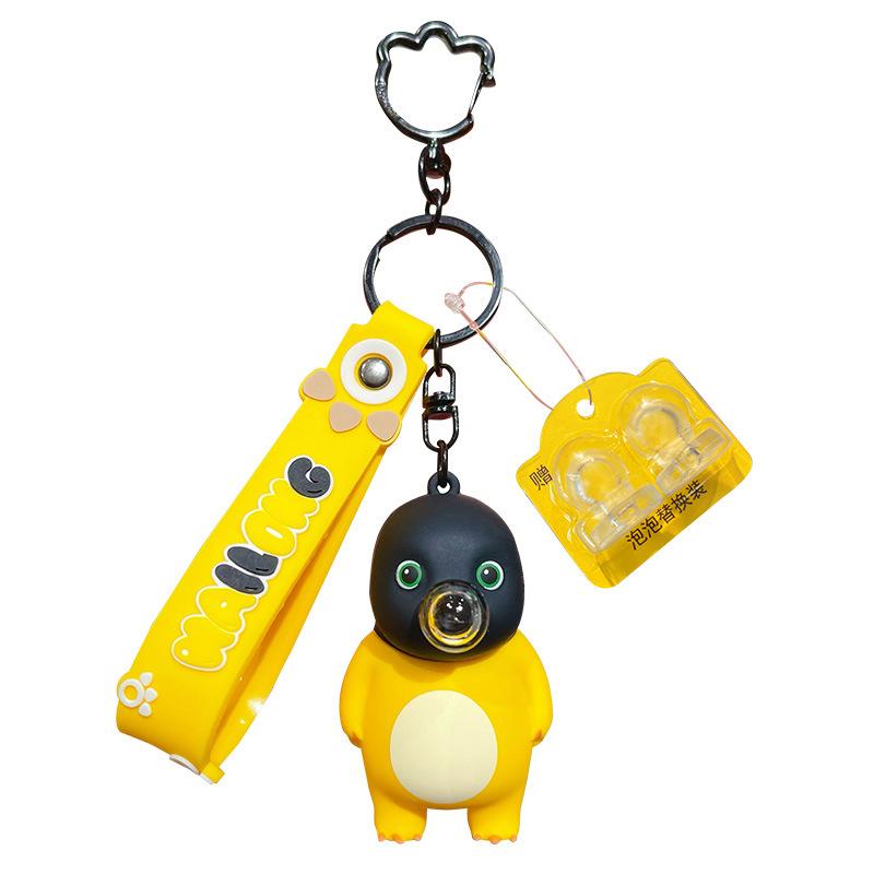 Dekompressions-Blasenblasen lustiges schwarzes Gesicht Milch Drache Schlüsselanhänger Anhänger niedliche zarte Dekompressionspuppe Entlüftungsspielzeug