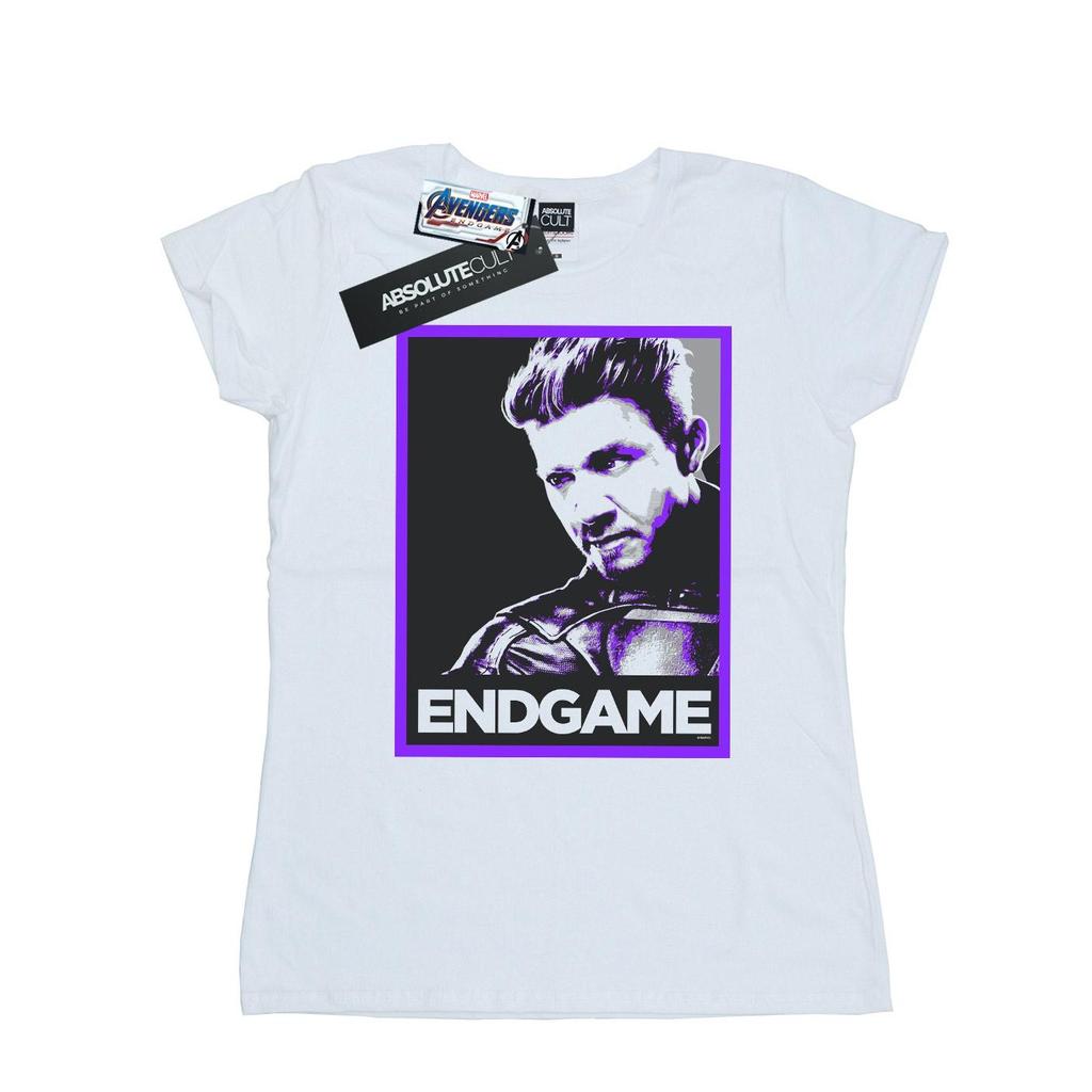 Marvel Womens/Ladies Avengers Endgame Hawkeye Poster Cotton T-Shirt