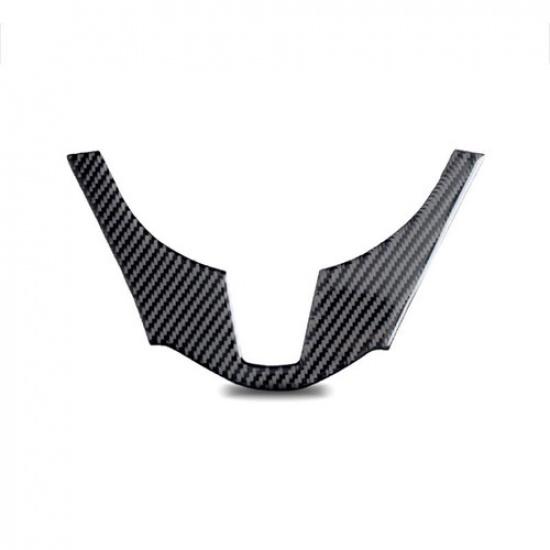 Bright Carbon Fiber Car Inner Steering Wheel Chin Sticker For Mazda 3 2014-2018