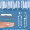 Space French Dual Forms 15 Sizes Clear Reusable Dual System Molds Fake Nails For Nail Extension DIY 30/60/75/90/120/150/180Pcs