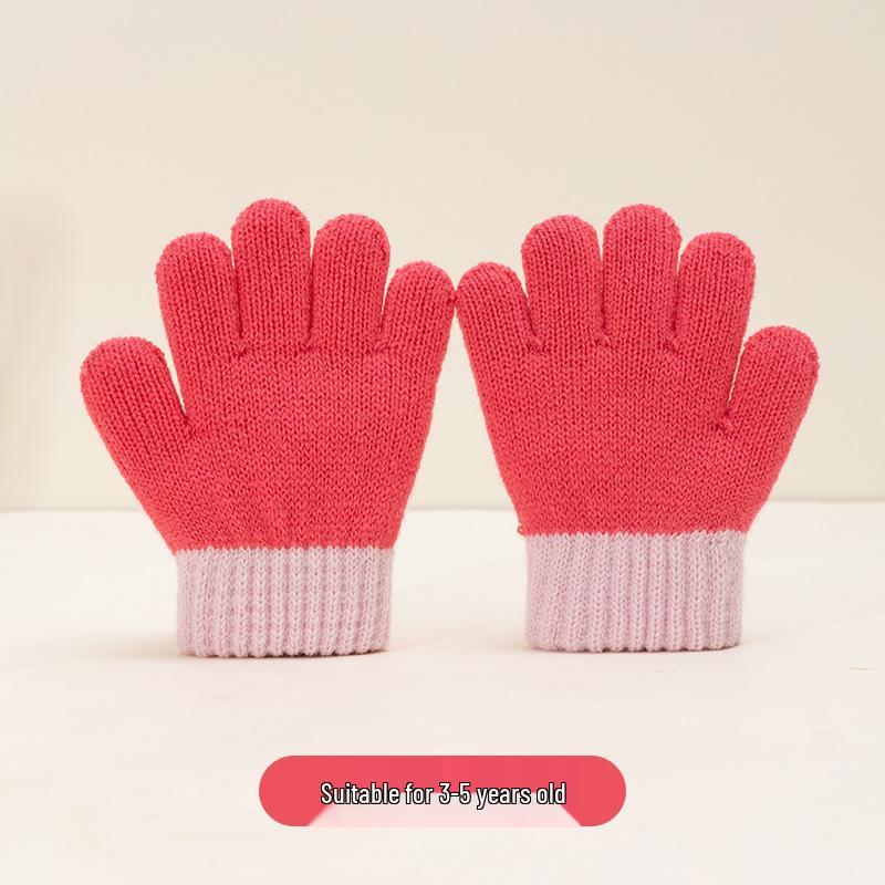 Winter Warmth: Cute Knitted Wool Gloves for Baby Boys & Girls