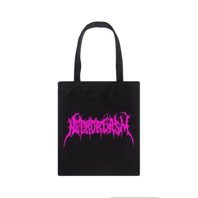 Geantă gotică pentru femei, geantă de pânză Harajuku y2k, întunecată, de mare capacitate, genți de umăr Ulzzang noi