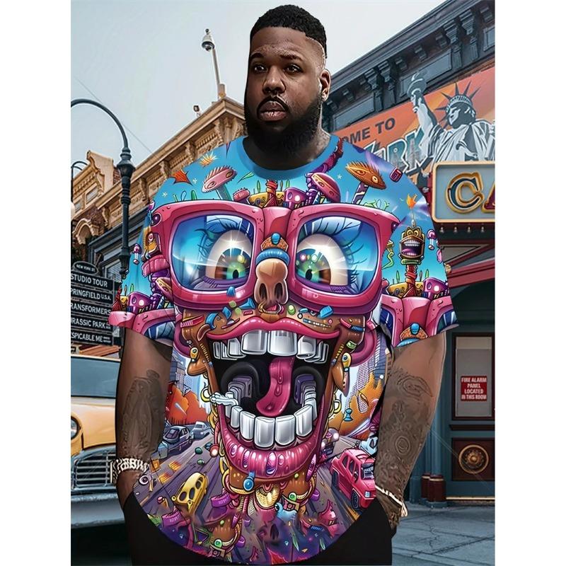 Fun T-shirt Parody 3D Printed Top Men's Women's Short Sleeved T-shirt Super Street Top Casual Simple Men's Clothing Tshirt