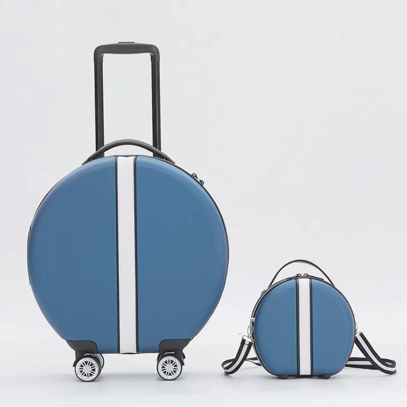 18-дюймовый дорожный чемодан на колесах, закругленная тележка для багажа, модный набор багажа, высококачественный чемодан на колесиках, женский чемодан на колесиках