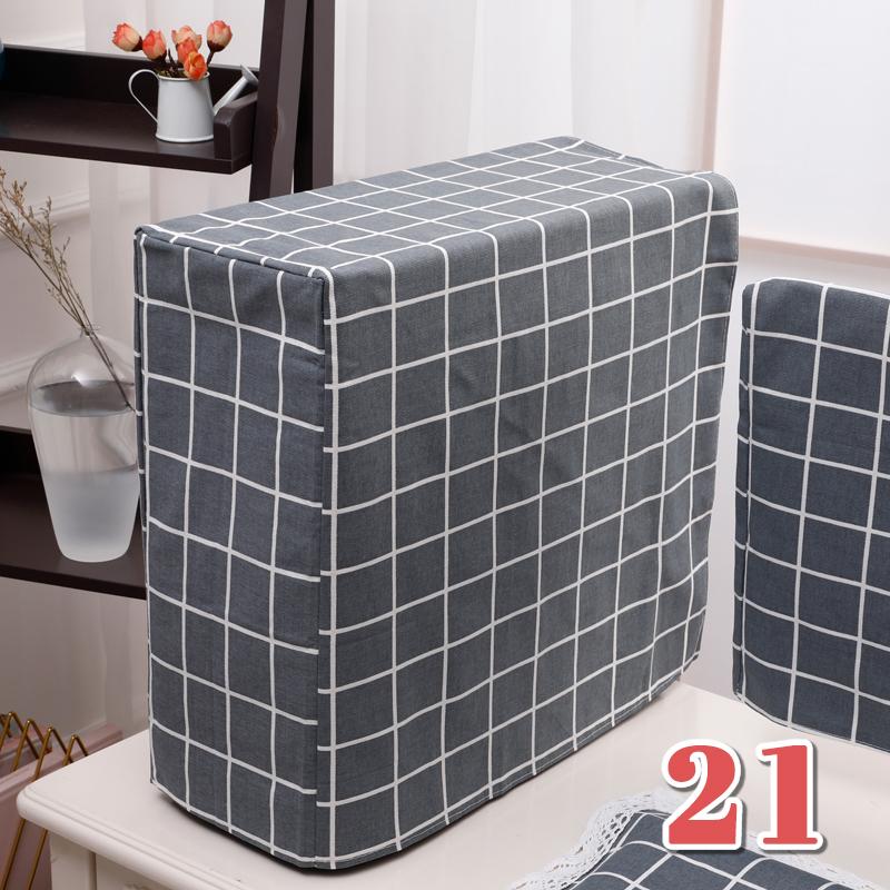 

Cotton And Linen Desktop Computer Host Dust Cover Fabric Full Dustproof PC Computer Mainframe Protective Case