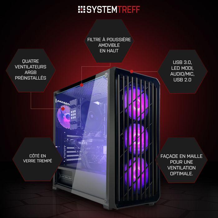 PC Gamer - AMD Ryzen 5 5500 - Nvidia GeForce RTX 5060 Ti 8Go - 32Go RAM - 1To M.2 NVMe- Windows 11 -808