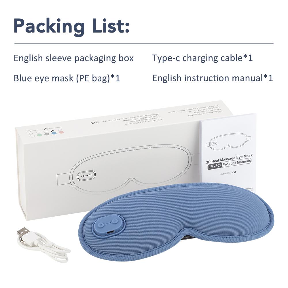 Sleep Mask USB Heated Eye Heating Mask Hot Steam Compress Eyes Cover Sleeping Electrical Temperature Control Blindfold