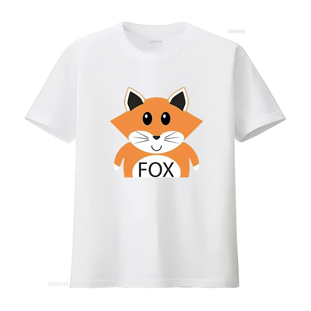 FOX American Retro  Womens T Shirt Black X Large vintage Washed Top For Everyday Wear fashion Comfortable Unisex Casual