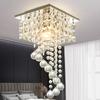 Modern LED Crystal Flush Mount Ceiling Light Square Shape New Home Decorative Ceiling Lamp Small Size for Bedroom