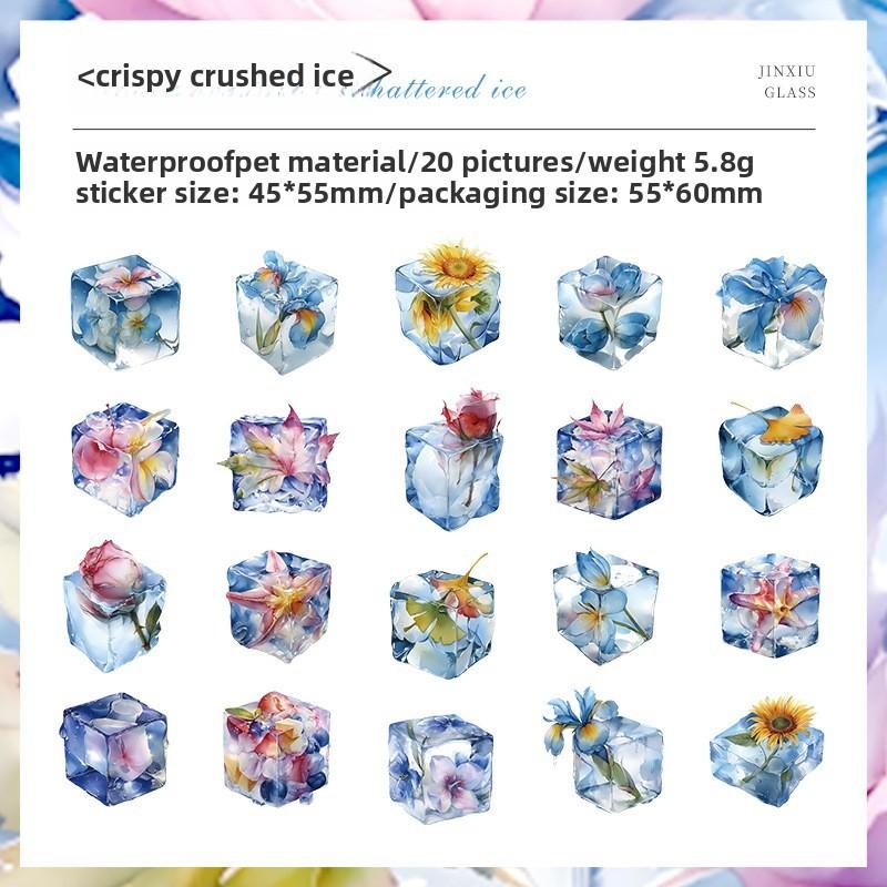 20 Pcs PET Scrapbook Stickers Fruit Heart Decorative Stickers for Scrapbooking Crafts Junk Journal Diary Stickers