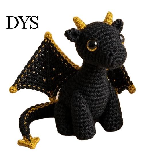 Crochet Dragon Doll with Card, Emotional Support Handmade Decor, Mini Decor Knitting Ornament, Inspirational Gifts for Family Friends Toy