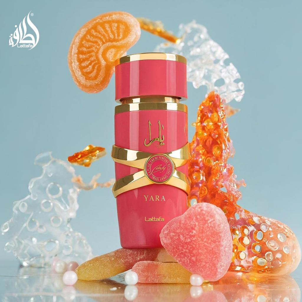 Lattafa Yara Candy - Vanilla, Fruity, Citrus, Floral - Eau De Parfum Long-Lasting Fragrance for Women, 3.40 Ounce / 100 Ml