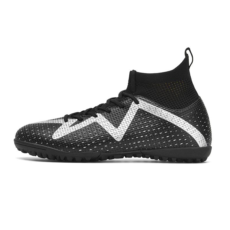 Soccer Shoes Men Anti-slip Outdoor Grass Training Breathable Lace-up Football Boots Long Spikes Lightweight Sports Shoes Men