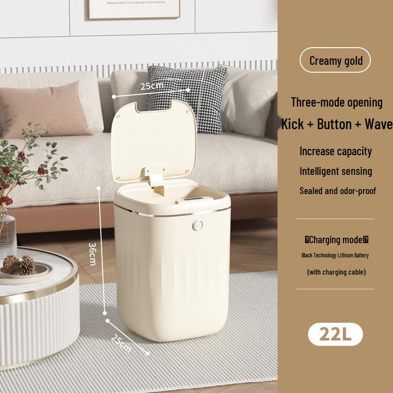 

Умное автоматическое мусорное ведро с откидной крышкой для кухни, гостиной и ванной комнаты Rechargeable
