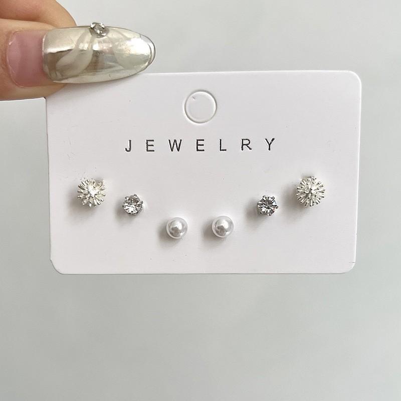 Exquisite Set, Earrings, Niche Design Earrings, Women's High-end Stud Earrings, Women's 6-piece Set
