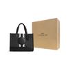 Coach Dempsey 30 Horizontal Classic Stripe Logo Tote Bag Women tote Black C8448-SVRT6