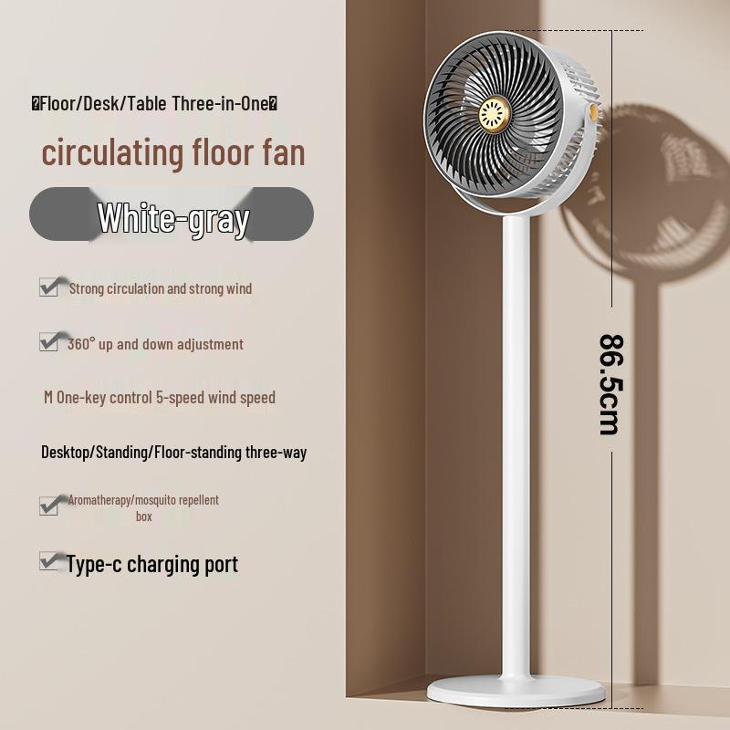 Retractable Electric Fan: Floor & Desktop Two-in-One for Home, Office, Dorm - High Wind Power