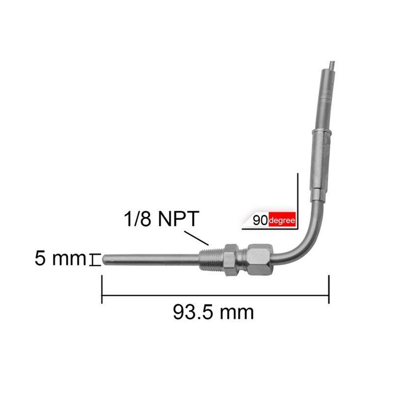 AS-Auto Exhaust Gas Meter Digital Temperature Gauge Sensor EXT EGT For 4WD Hilux Patrol Vehicle