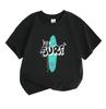 Kids Boys Girls 100% Cotton Crew Neck Short Sleeve T-Shirt, Casual Just Surf California Graphic Tees, Summer Hawaii Palm Tree Sun Surfboard Print Tops