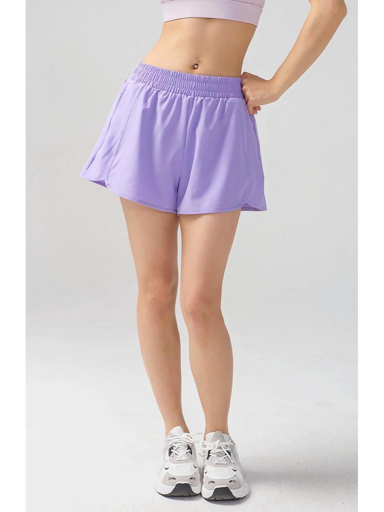 Women's Quick-Dry Marathon Shorts - Breathable, Lightweight, Anti-Exposure Activewear for Running, Training, Gym, and Yoga.