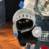 Shield Knight Cat Plush Doll Cartoon Black Cat Stuffed Toy Decoration Cat Plush Toy  Kids