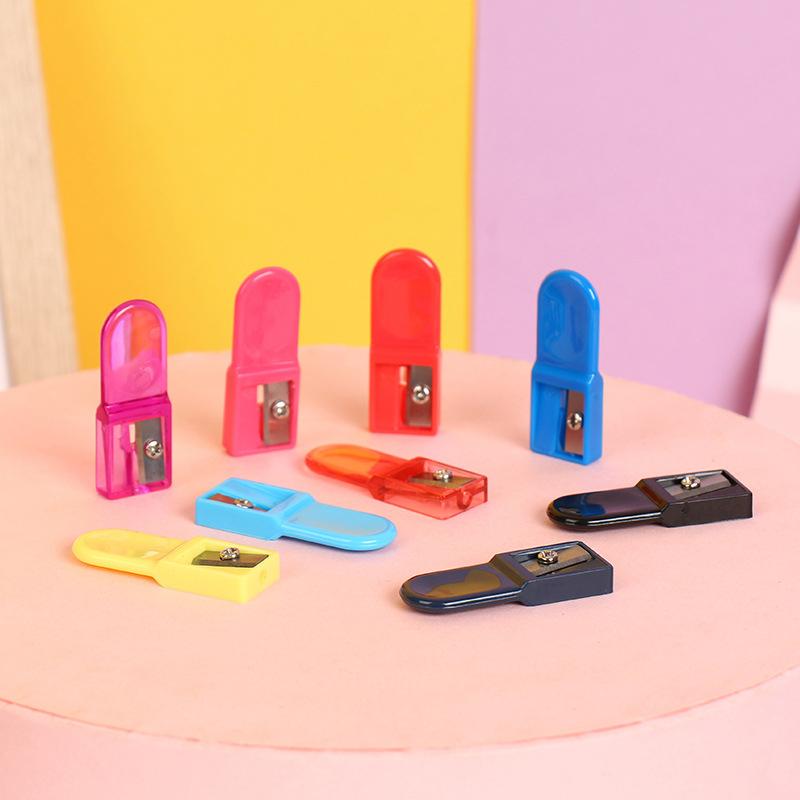 10Pcs Portable Mechanical Pencil Lead 2.0 Refill Grinder Mini Jelly Color Plastic Pencil Sharpener For Children School Supplies