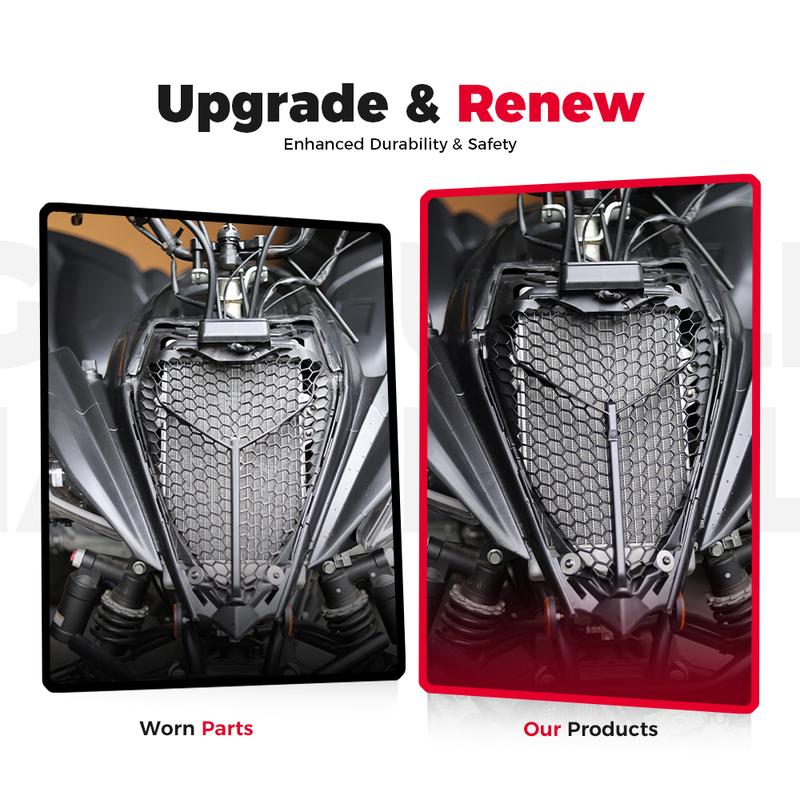 KEMIMOTO #1PE-E2467-00-00 Mesh Grill Radiator Guard Protector for Yamaha Raptor 700 700R 2013-2025Radiator Shield Grille Cover