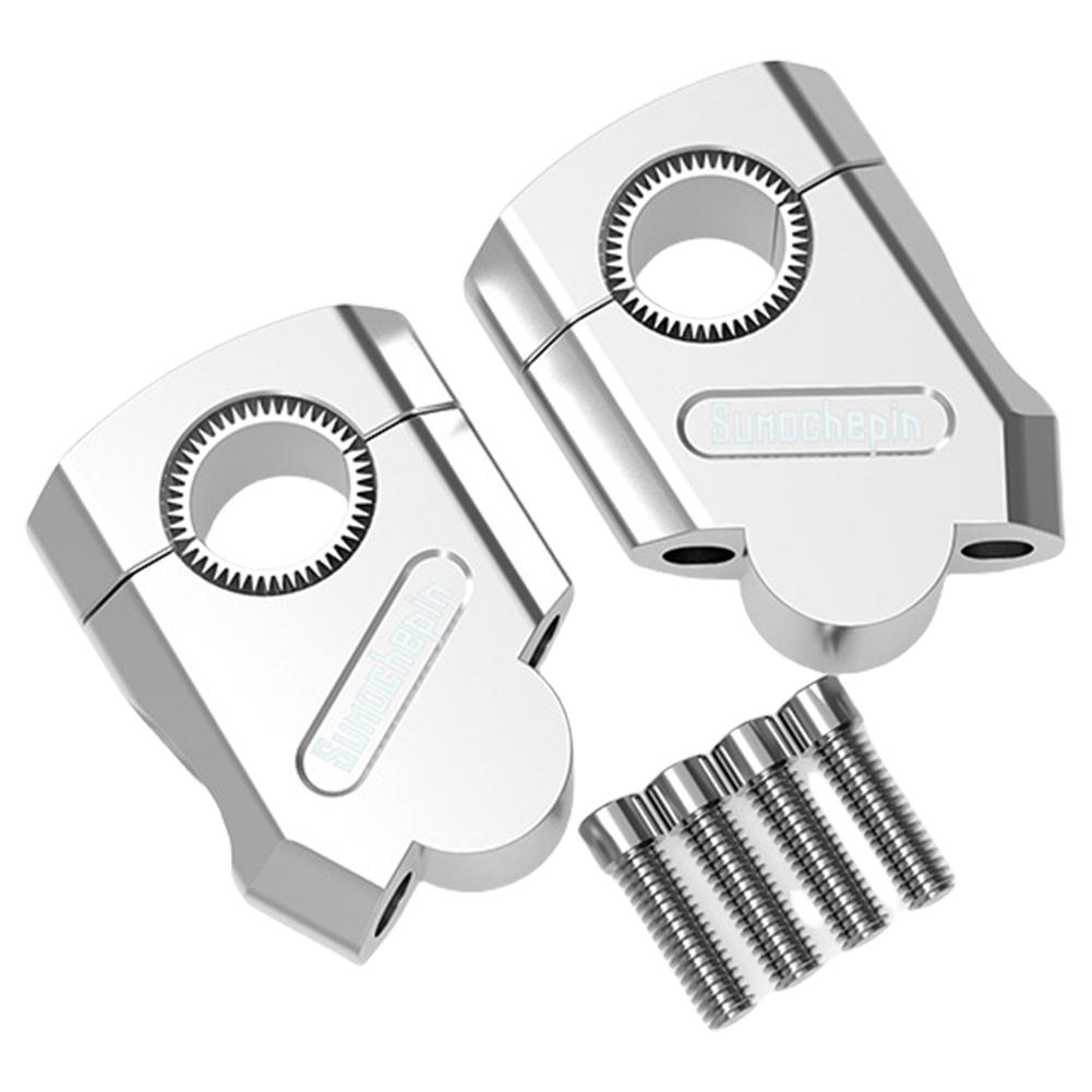 1 Pair Motorcycle Handlebar Risers Aluminum Alloy Motorcycle Risers Universal 28mm 22mm Clamp Adapter Motorcycle Accessories